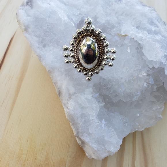 Large Statement Unique Sterling Ring - Picture 2 of 7